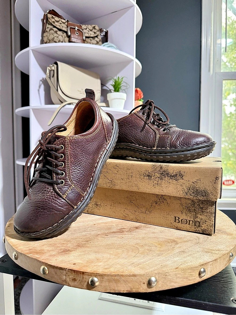 Born Leather Oxfords in Brown